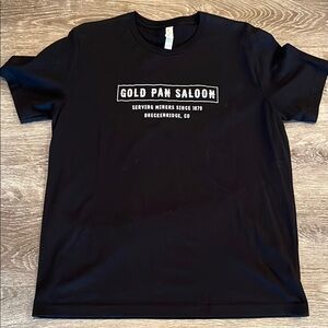 Black T-Shirt Gold Pan Saloon Breckenridge